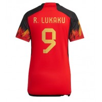 Camiseta Bélgica Romelu Lukaku #9 Primera Equipación Replica Mundial 2022 para mujer mangas cortas